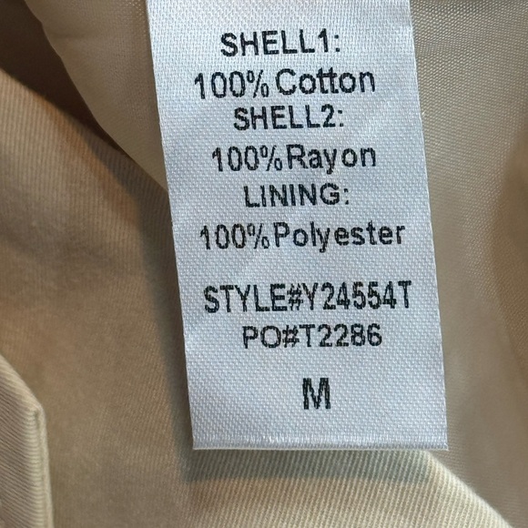 Tuckernuck Drew Short Trench Coat Khaki Cropped Jacket M NWT - Picture 11 of 12